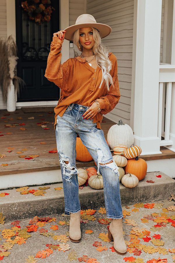 Snuggles And S'mores Waffle Knit Top sold by Impressions product image thumbnail 2