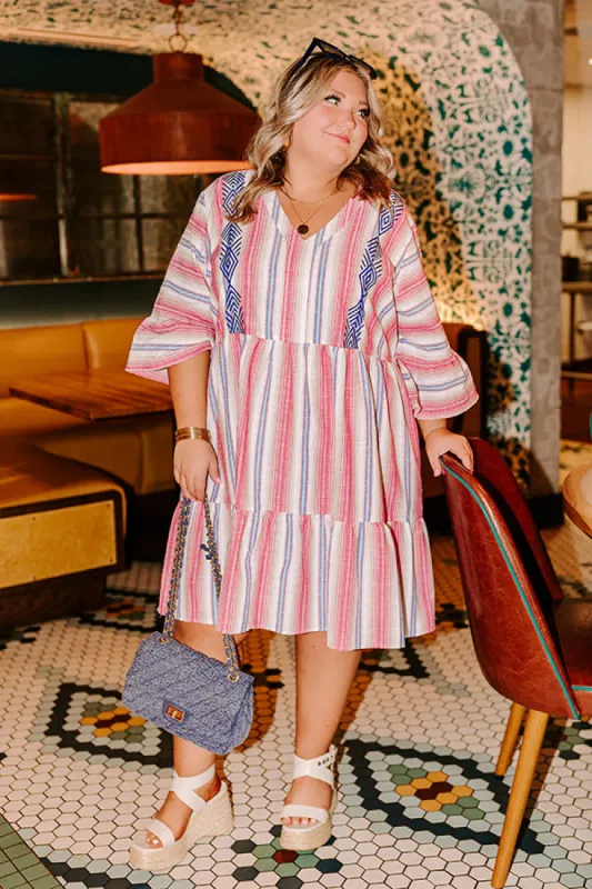 Costa Maya Brunch Stripe Mini Dress Curves sold by Impressions