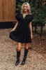 Long Weekend Wonderful Shift Dress In Black sold by Impressions