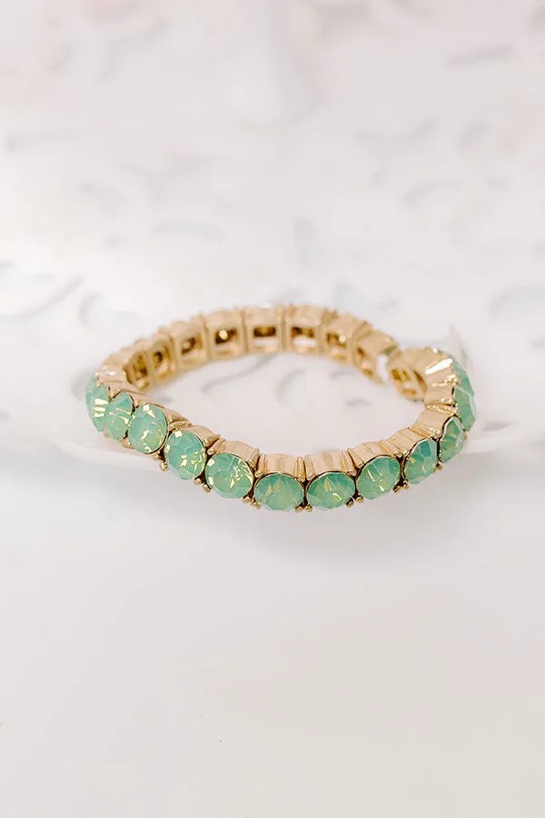All The Sparkles Stretch Bracelet in Mint sold by Impressions product image thumbnail 2