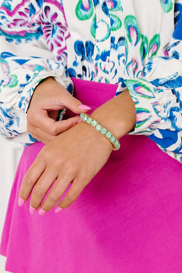 All The Sparkles Stretch Bracelet in Mint sold by Impressions product image thumbnail 3