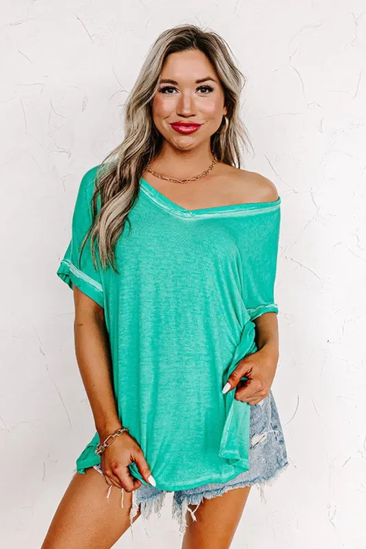 Friendly Smiles Shift Tee in Emerald sold by Impressions