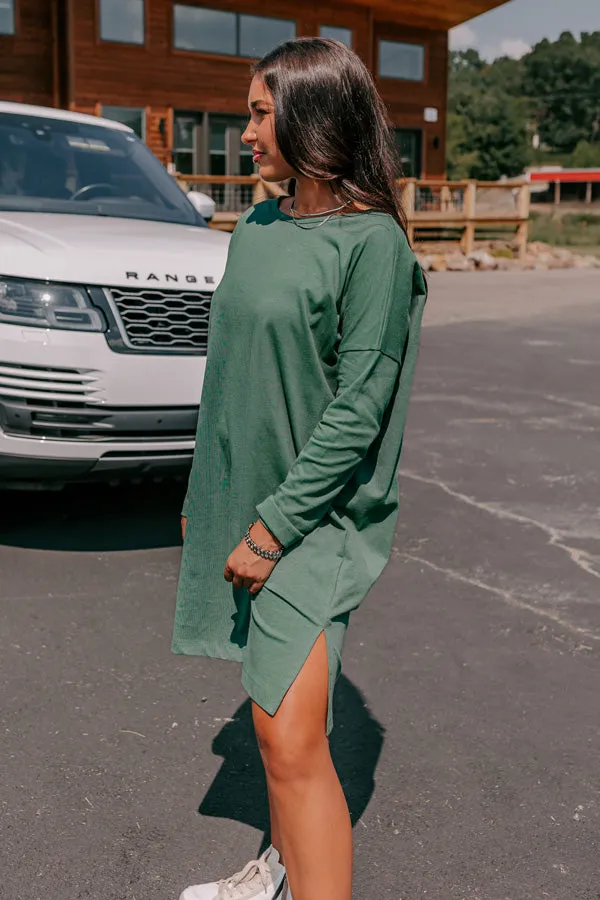 Always There For You T-Shirt Dress In Light Hunter Green sold by Impressions product image thumbnail 5