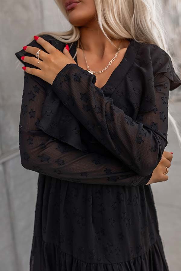 Can't Stop The Kisses Shift Dress In Black sold by Impressions product image thumbnail 4