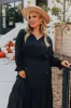 Touring Rome Maxi Dress Curves in Black Curves sold by Impressions