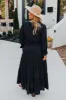 Touring Rome Maxi Dress Curves in Black Curves sold by Impressions