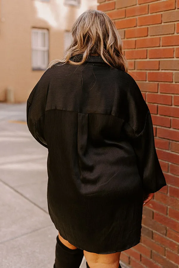 For The Record Button Up In Black Curves sold by Impressions product image thumbnail 5