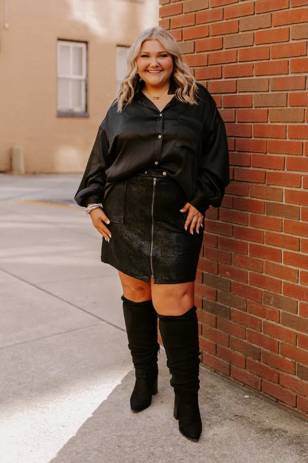 For The Record Button Up In Black Curves sold by Impressions product image thumbnail 2