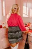 Brunch Date Shift Top in Hot Pink Curves sold by Impressions