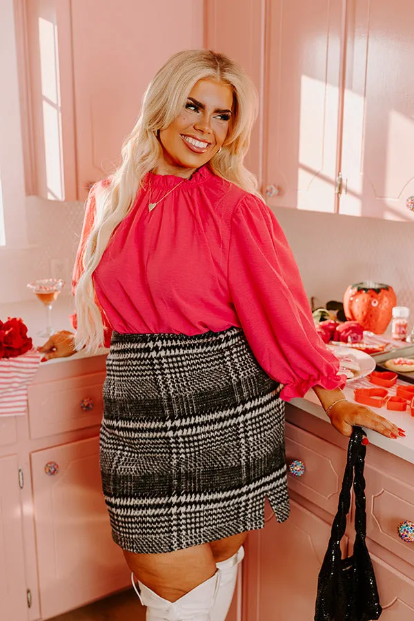 Brunch Date Shift Top in Hot Pink Curves sold by Impressions product image thumbnail 2