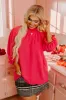 Brunch Date Shift Top in Hot Pink Curves sold by Impressions