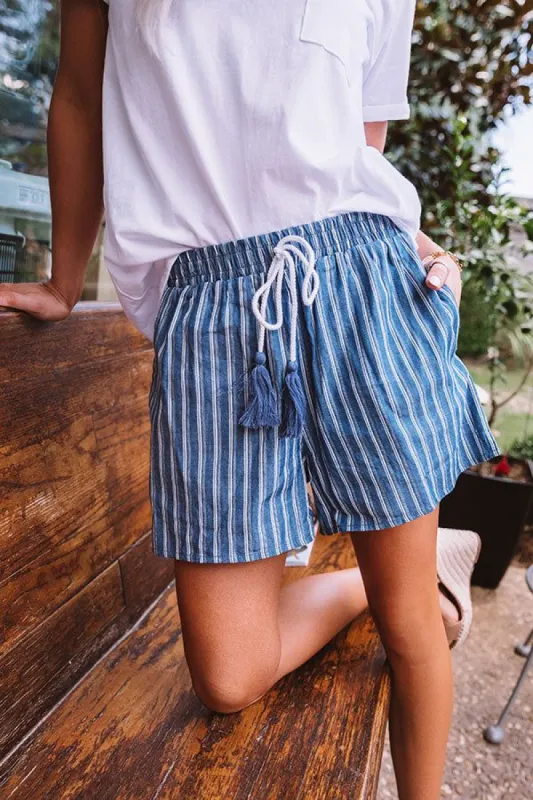 Basking In The Sun Stripe Shorts sold by Impressions