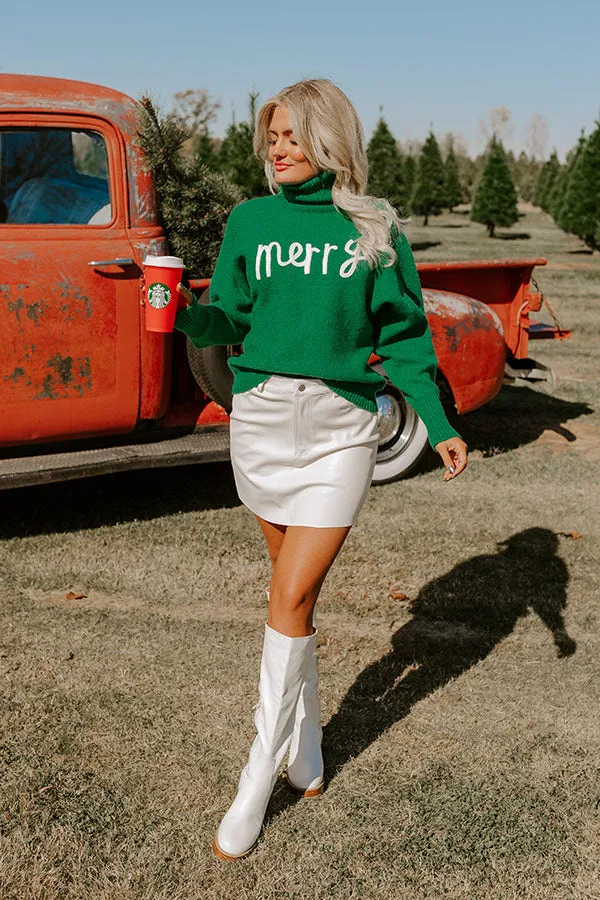 Merry Turtle Neck Sweater In Green sold by Impressions product image thumbnail 2