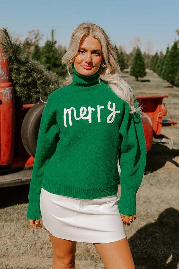 Merry Turtle Neck Sweater In Green sold by Impressions