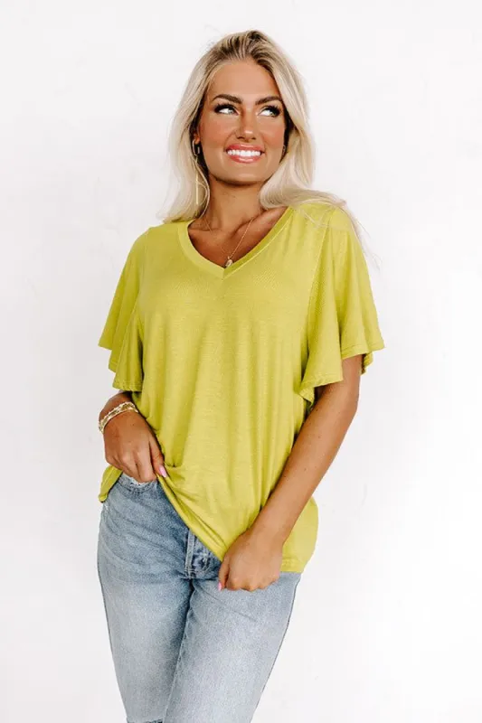 Full Ride Shift Tee In Lime sold by Impressions