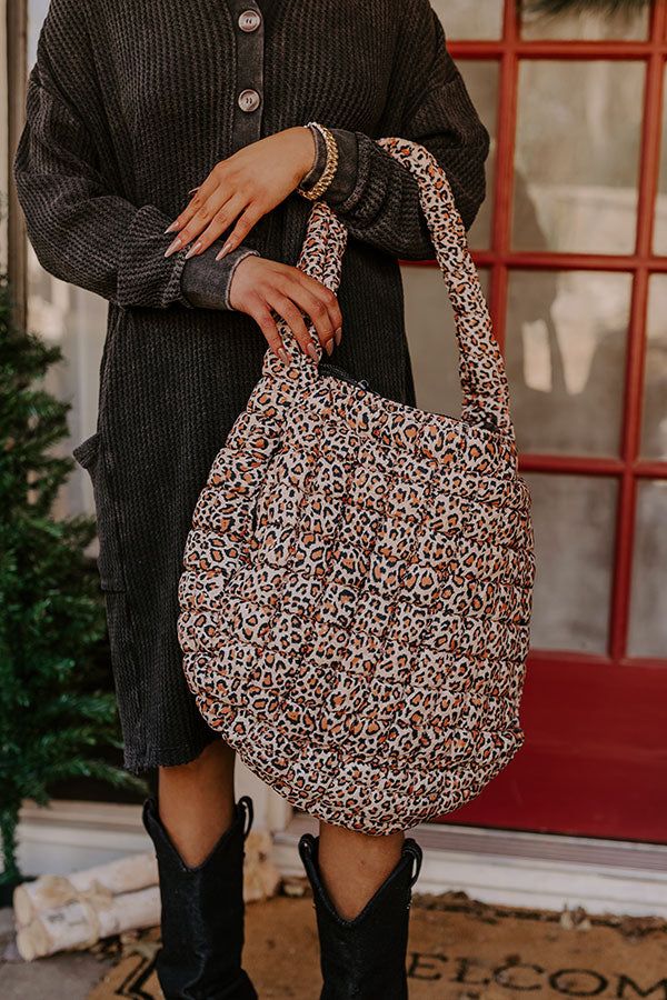 Travel Far Puffer Tote In Leopard sold by Impressions product image thumbnail 5