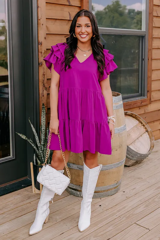 Sharp Witted Mini Dress in Orchid sold by Impressions