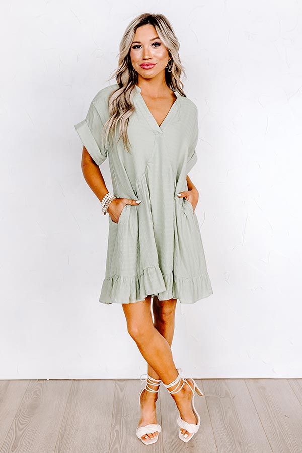 Adore The Shore Babydoll Dress In Pear sold by Impressions
