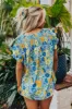 Floral Galore Shift Top In Blue sold by Impressions