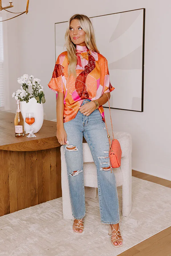 Date Night In Venice Shift Top in Orange sold by Impressions product image thumbnail 2