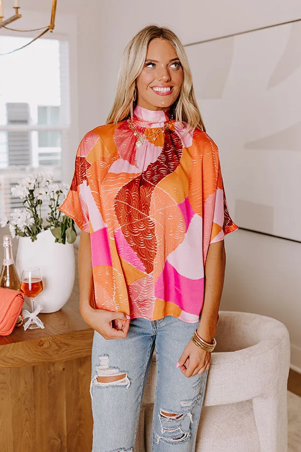 Date Night In Venice Shift Top in Orange sold by Impressions product image thumbnail 3