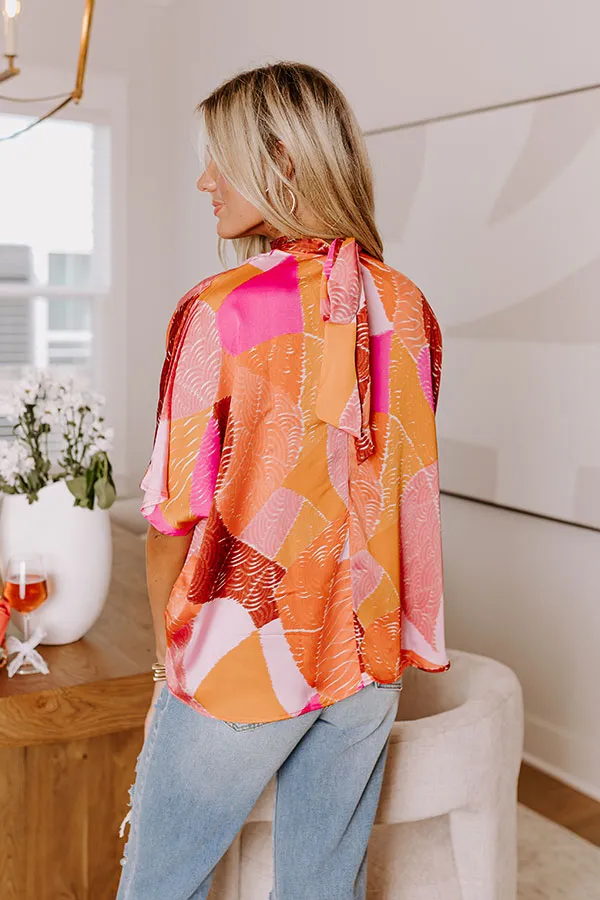 Date Night In Venice Shift Top in Orange sold by Impressions product image thumbnail 4