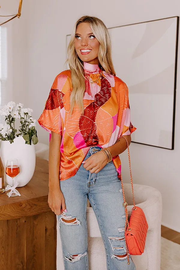Date Night In Venice Shift Top in Orange sold by Impressions