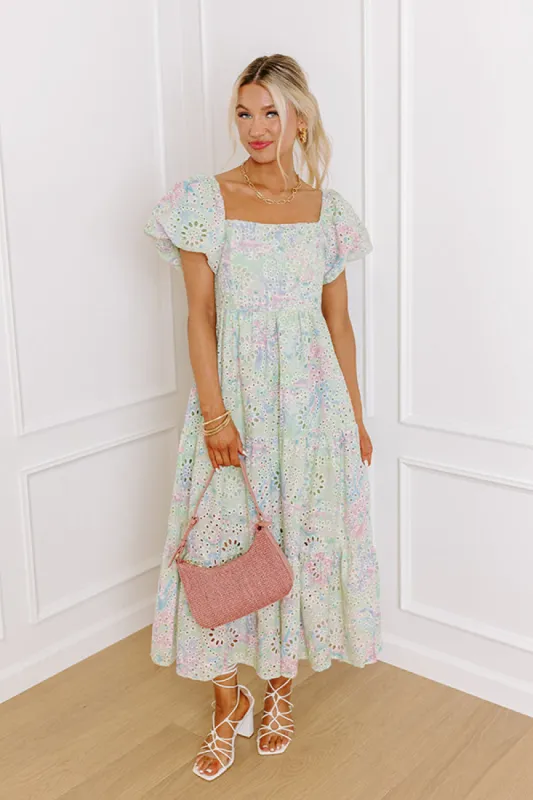 Soft Smiles Eyelet Maxi Dress sold by Impressions