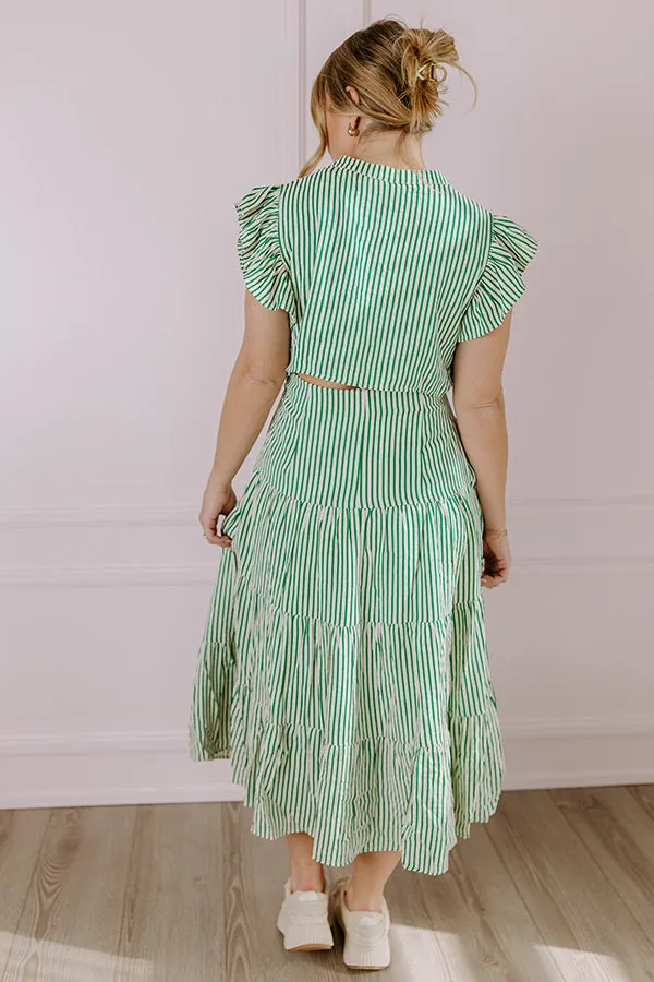 Bayside Brunch Stripe Midi in Emerald sold by Impressions product image thumbnail 5