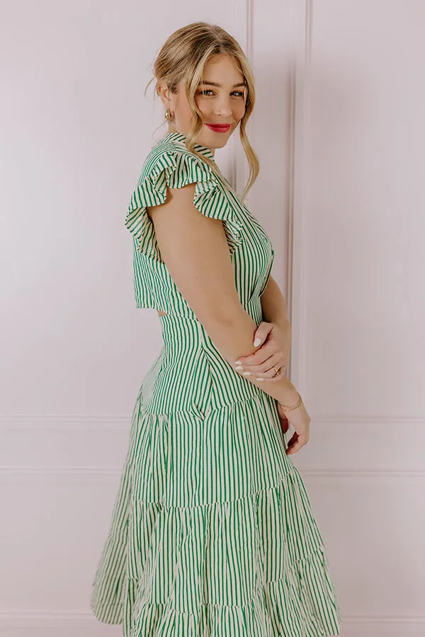 Bayside Brunch Stripe Midi in Emerald sold by Impressions product image thumbnail 4