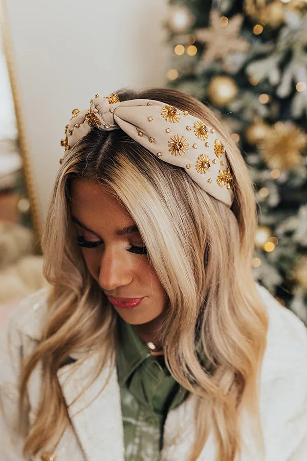 Dreamy And Dazzling Embellished Headband In Stone sold by Impressions