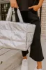 Weekend Getaway Puffer Tote in Silver sold by Impressions