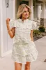 Downright Delightful Gingham Top In Lime sold by Impressions