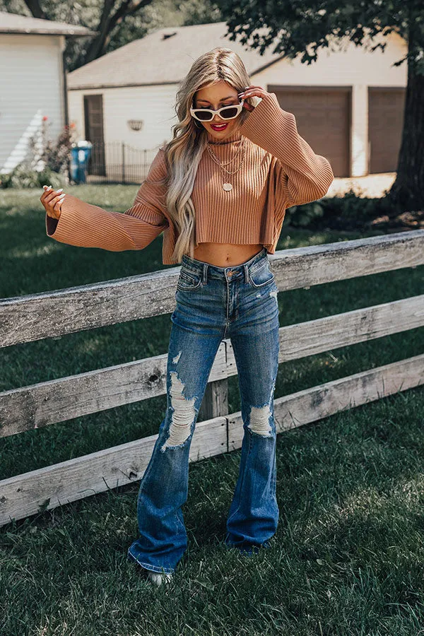 Nantucket Chill Ribbed Sweater Top In Iced Mocha sold by Impressions product image thumbnail 2