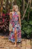 Palm Tree Oasis Halter Maxi Dress sold by Impressions