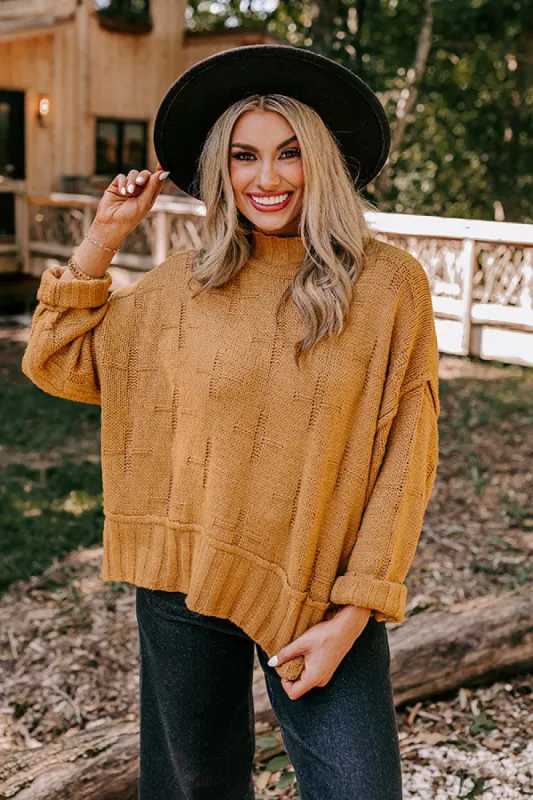 Cool Weather Knit Sweater in Camel sold by Impressions