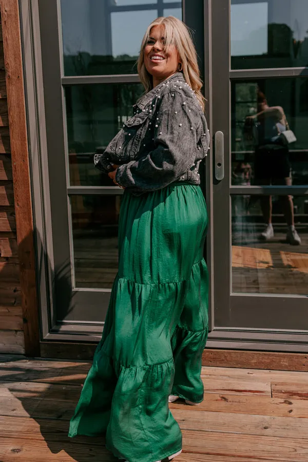 Caught Crushing High Waist Pants In Hunter Green Curves sold by Impressions product image thumbnail 4