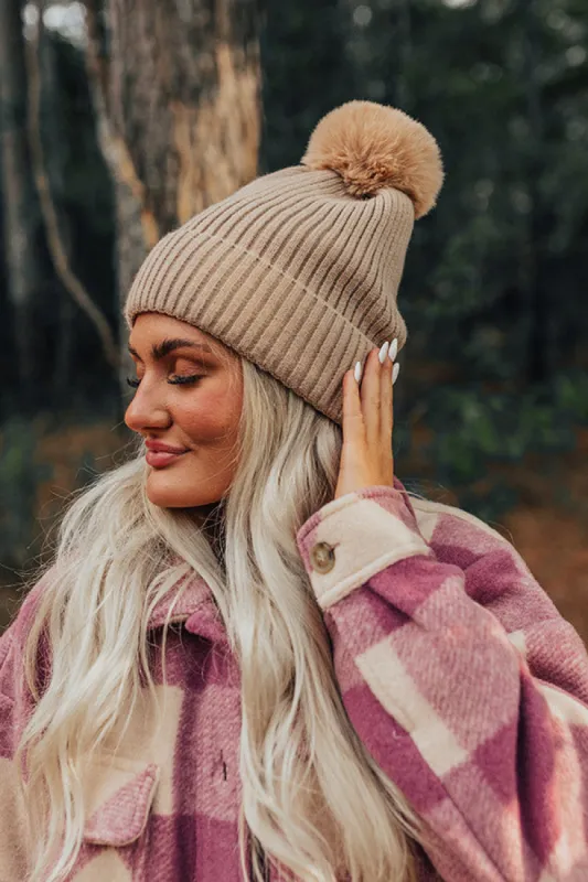 Toasty Times Fleece Lined Beanie In Iced Latte sold by Impressions