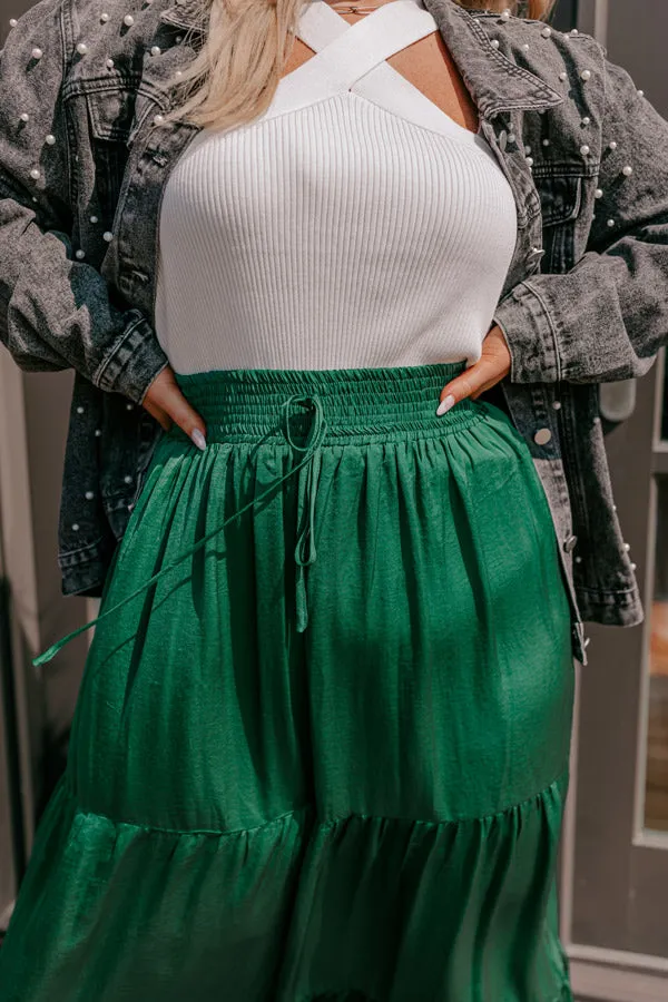 Caught Crushing High Waist Pants In Hunter Green Curves sold by Impressions product image thumbnail 2