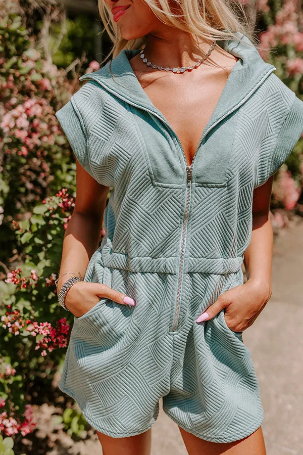 Coffee Run Cutie Romper in Light Teal sold by Impressions product image thumbnail 5
