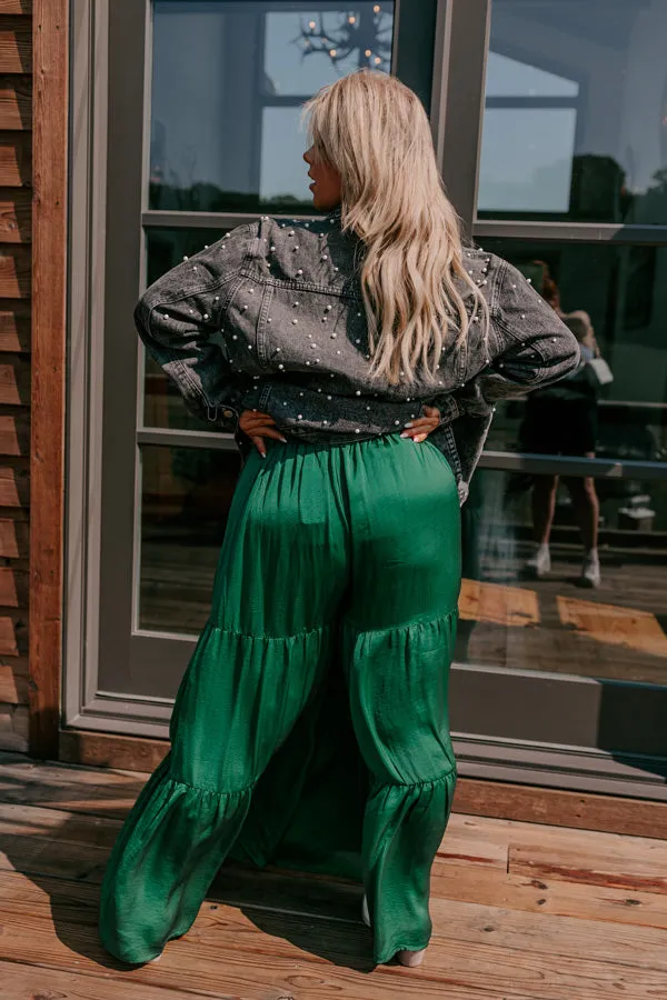 Caught Crushing High Waist Pants In Hunter Green Curves sold by Impressions product image thumbnail 3