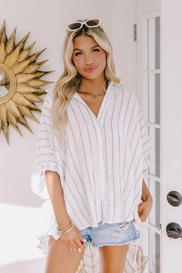 Sea Breeze Oversized Button Up in White sold by Impressions product image thumbnail 4