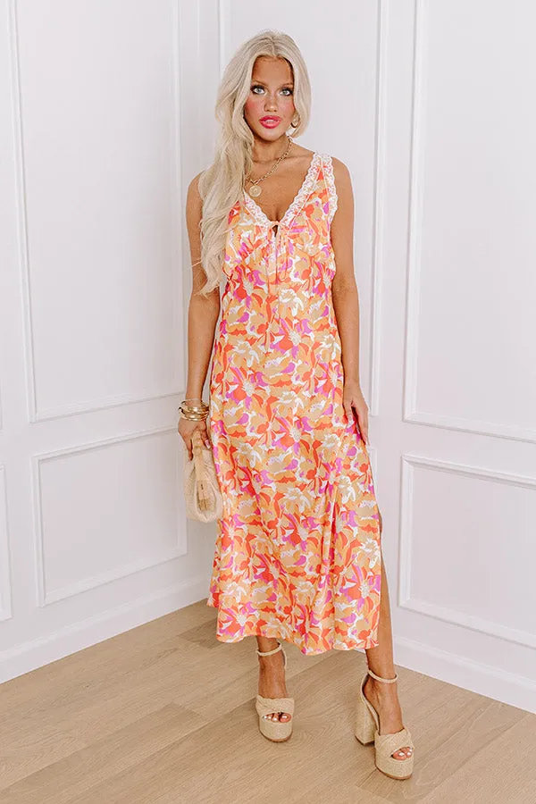 Resort Chic Satin Midi in Honey sold by Impressions