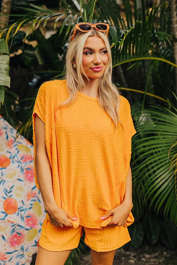 Maldives Escape Oversized Terry Top in Orange sold by Impressions product image thumbnail 4