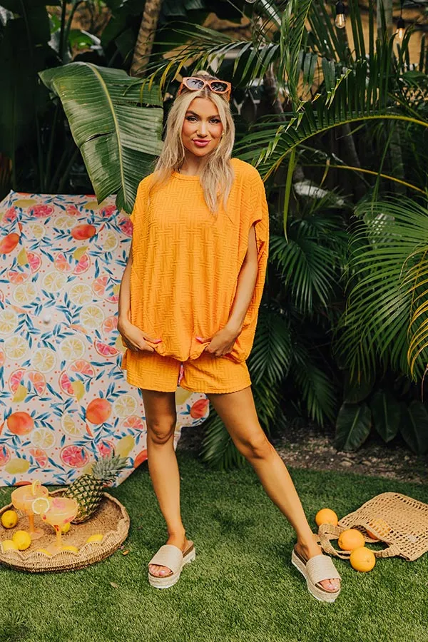 Maldives Escape Oversized Terry Top in Orange sold by Impressions product image thumbnail 5