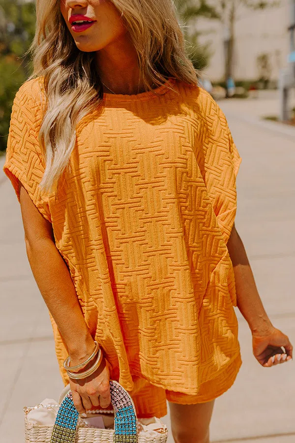 Maldives Escape Oversized Terry Top in Orange sold by Impressions product image thumbnail 2