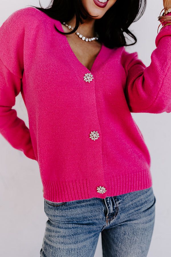 Merriest Ever Cardigan In Hot Pink sold by Impressions product image thumbnail 5