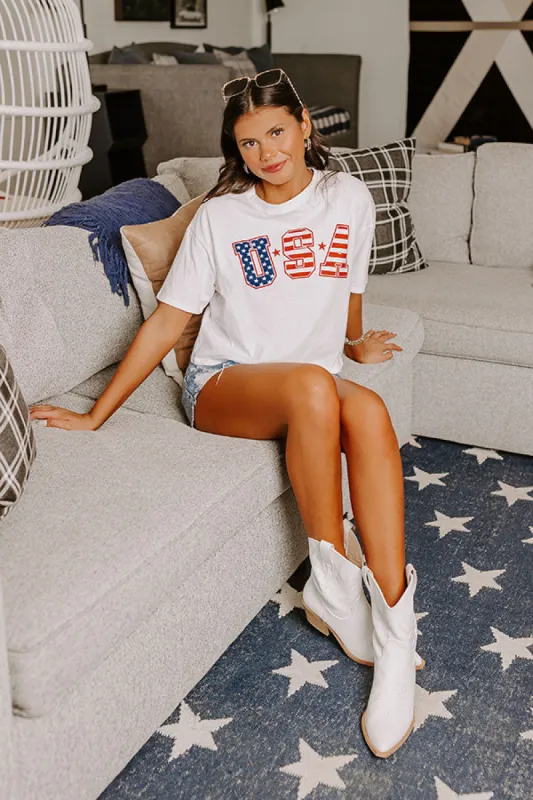 USA Flag Print Graphic Tee sold by Impressions