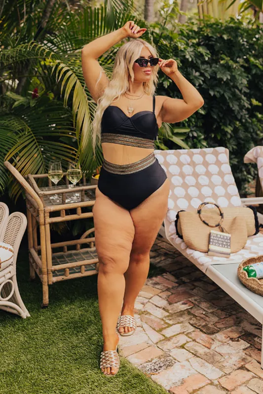 Corfu Coast High Waist Bikini Bottom Curves sold by Impressions