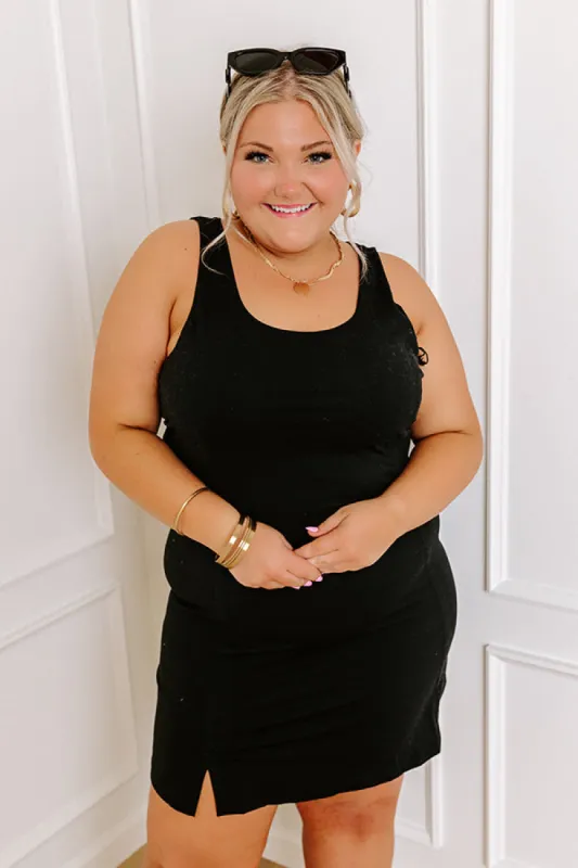 Always On The Move Athletic Dress In Black Curves sold by Impressions